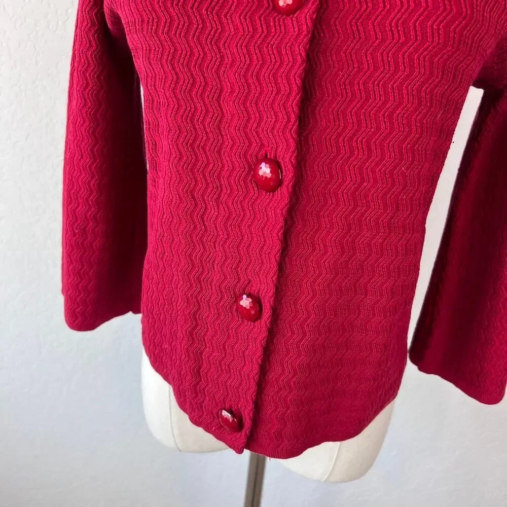 Vintage Y2K INC Silk Blend Button Up Jacket 3/4 Sleeve Collared sz Large Cottage - Picture 4 of 9